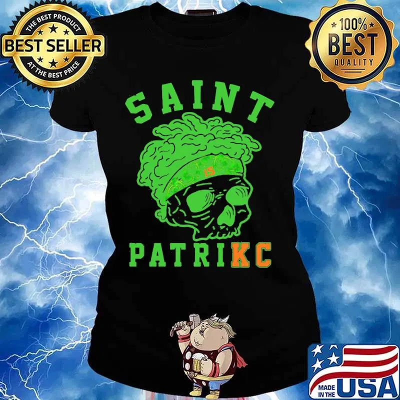 Saint Patrick Skull Irish Shirt Ladies tee
