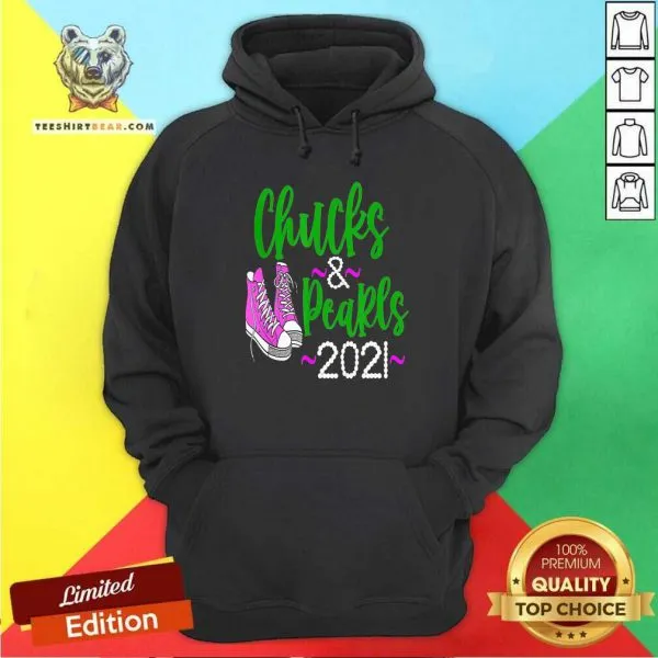 Scared Kamala Harris Chucks And Pearls 2021 Shirt - Image 5