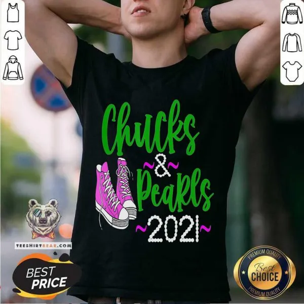 Scared Kamala Harris Chucks And Pearls 2021 Shirt