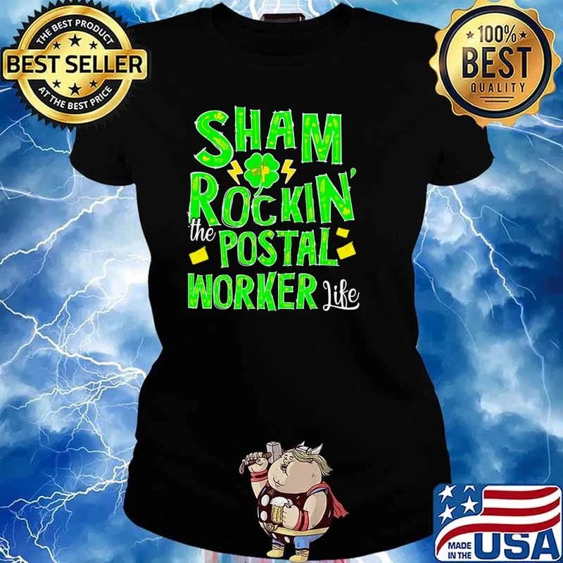 Sham Rockin The Postal Worker Life Patrick’s Day Shirt Ladies tee