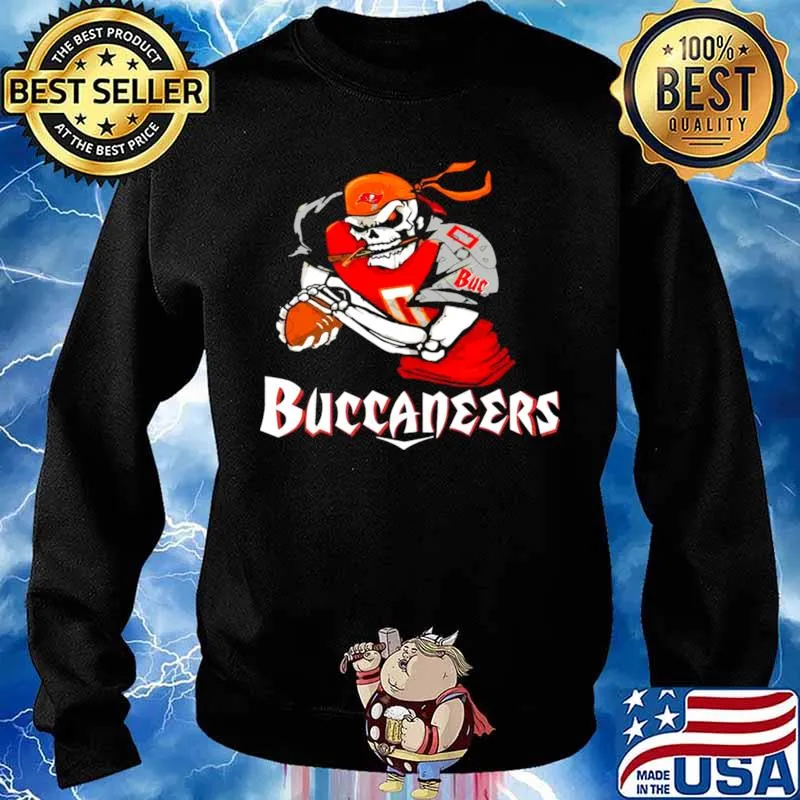 Skeleton playing Rugby Buccaneers s Sweater