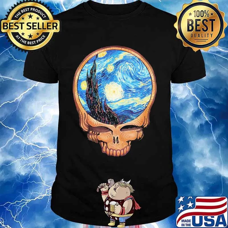 Skull Grateful Dead Midnight Blue Shirt