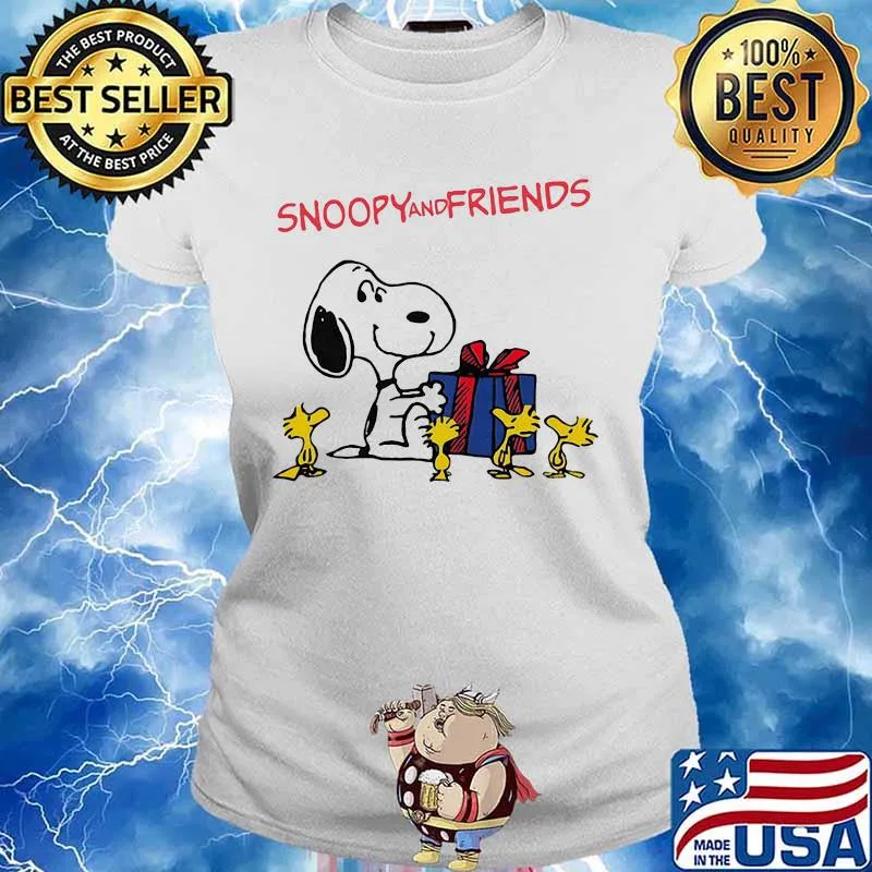 Snoopy And Friends Gift Woodstock Shirt Ladies tee