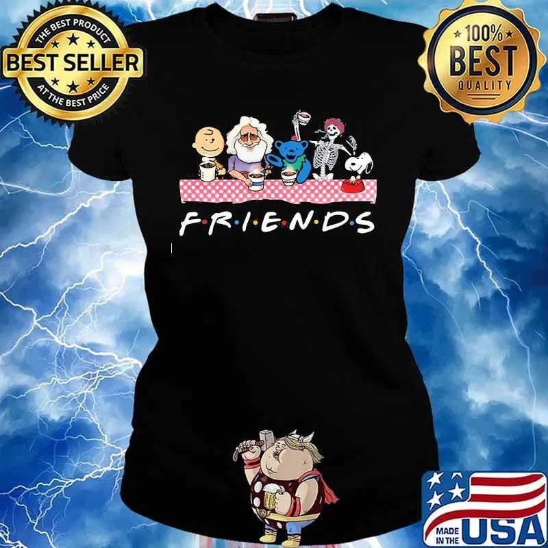 Snoopy And Friends Skull Bear Dead Shirt Ladies tee