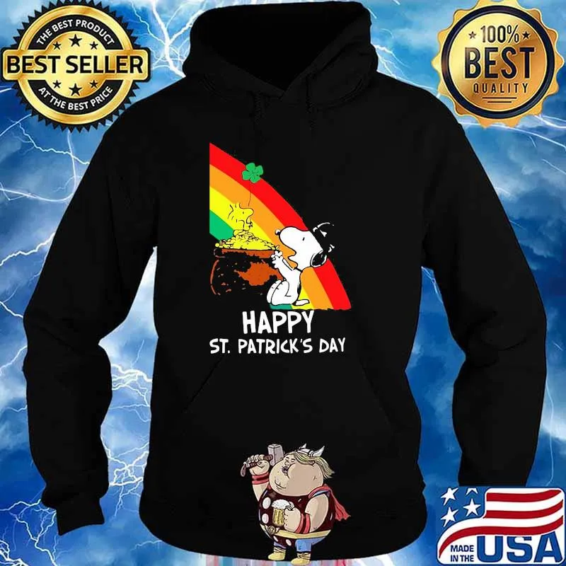Snoopy Happy St. Patrick's Day Rainbow Shirt
