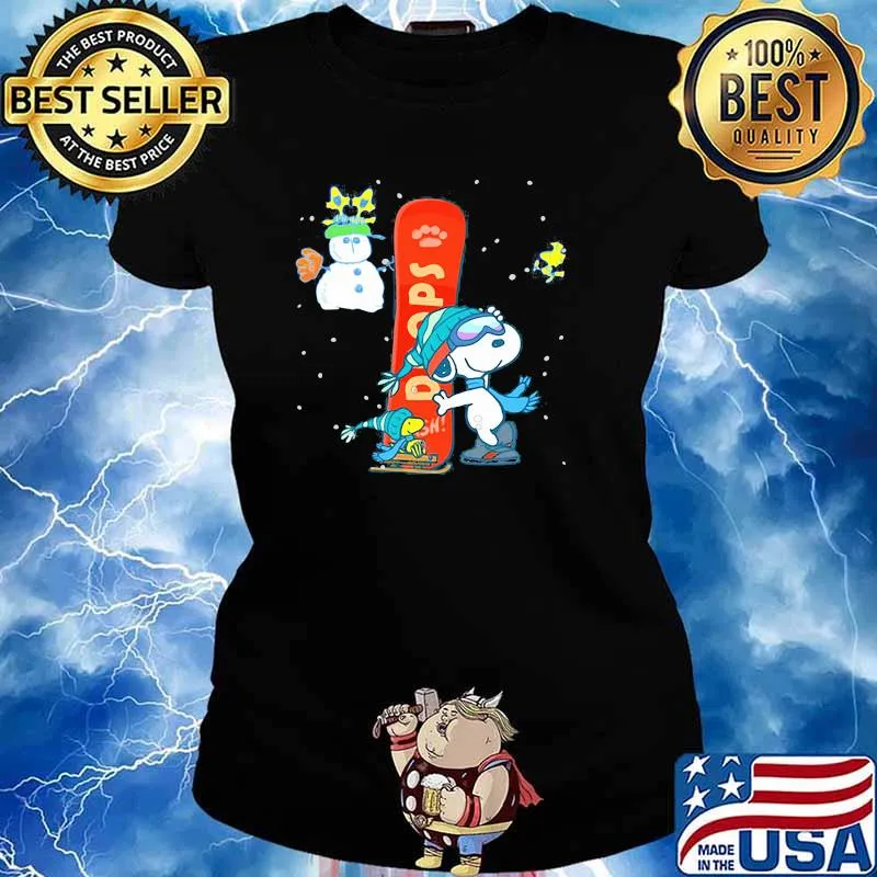Snoopy Skiing Drops Shirt Ladies tee