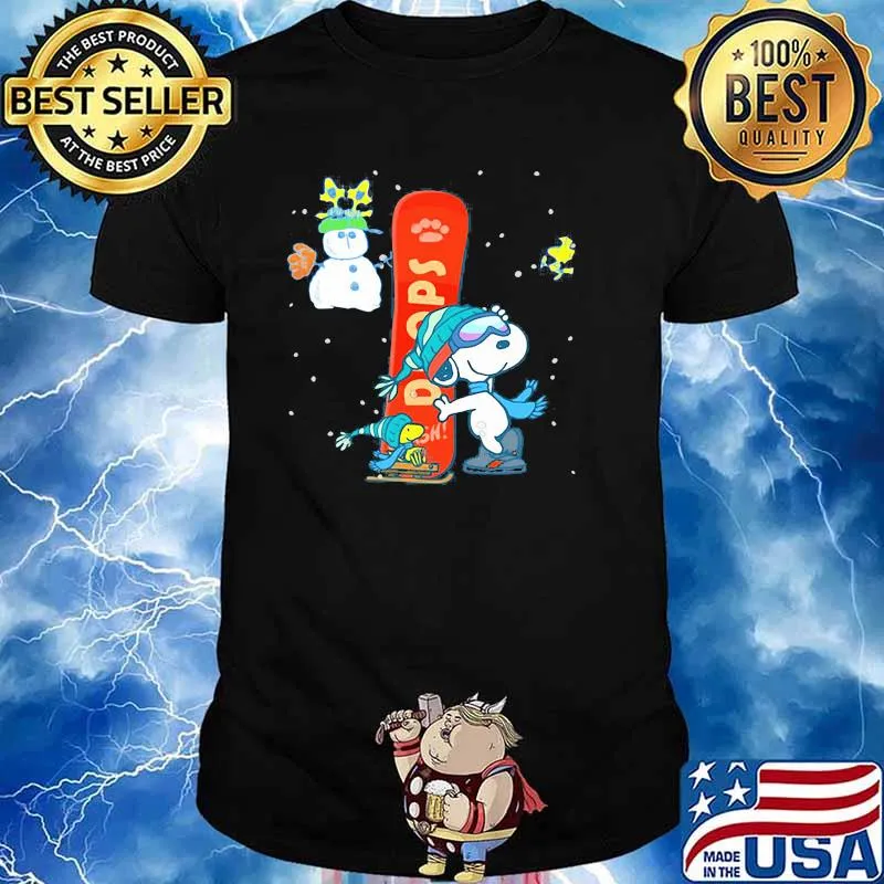 Snoopy Skiing Drops Shirt Unisex