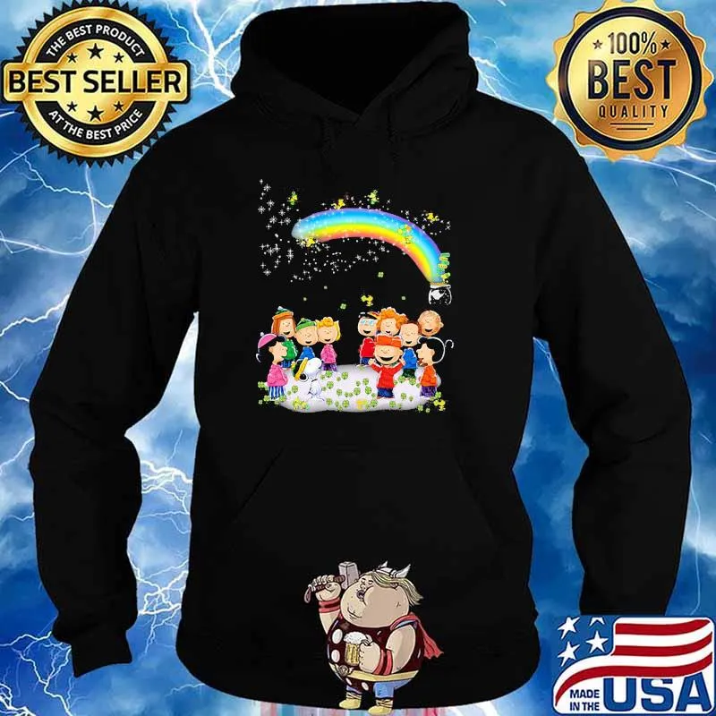 Snoopy Woodstock Play With Friends Rainbow Patrick’s Day Shirt