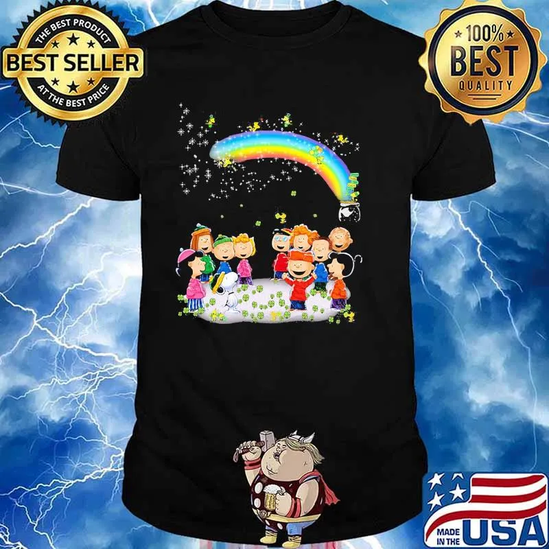 Snoopy Woodstock Play With Friends Rainbow Patrick’s Day Shirt Unisex