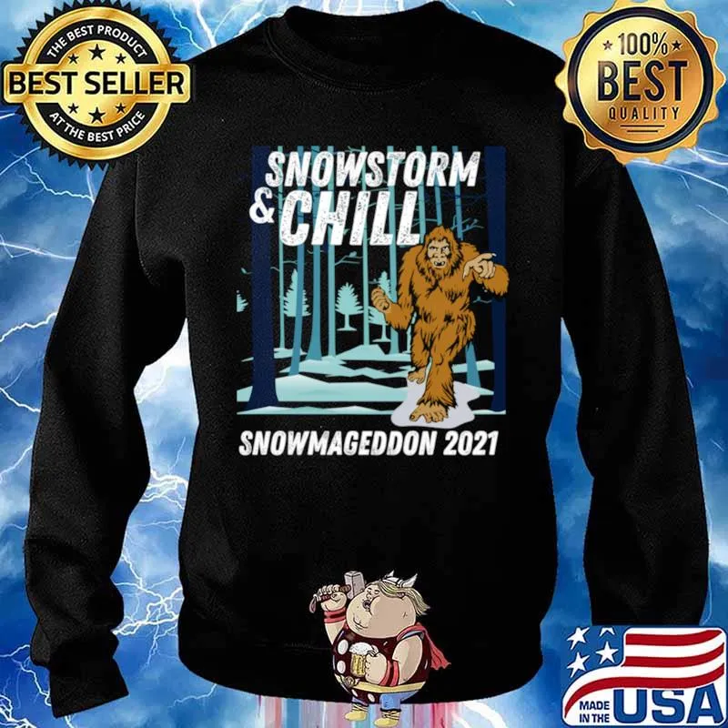 Snowstorm and Chill Big Foot Snowmageddon 2021 Sweater