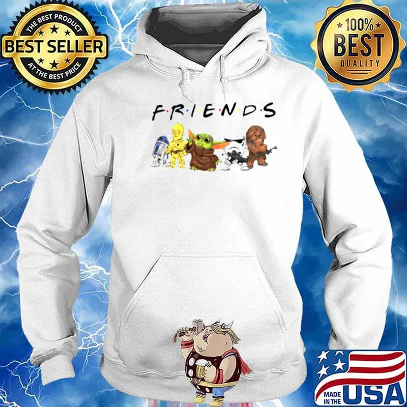 Star War Baby Yoda R2d2 Chewbacca Parappa Bot And Battlefront With Friends Hoodie