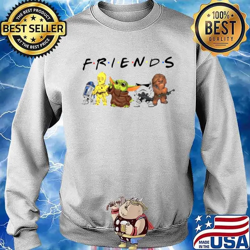 Star War Baby Yoda R2d2 Chewbacca Parappa Bot And Battlefront With Friends Sweater