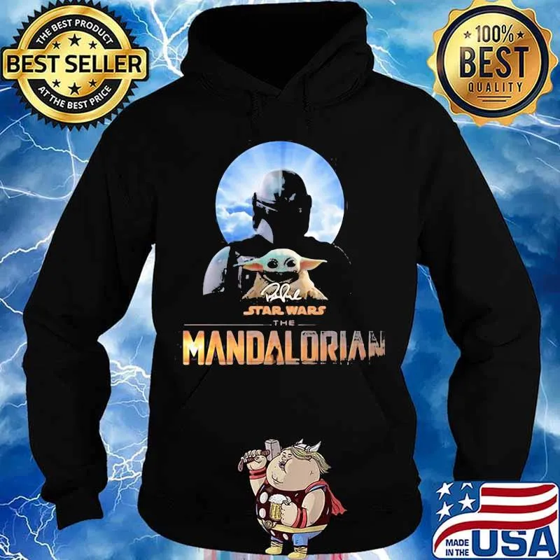 Star Wars The Mandalorian Baby Yoda Orange Shirt Hoodie