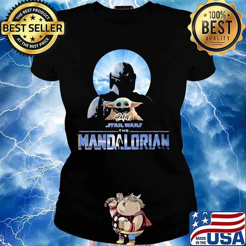 Star Wars The Mandalorian Blue Baby Yoda Shirt Ladies tee
