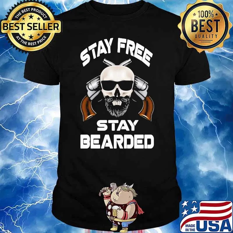 Stay Free Stay Bearded Skull Shortgun Shirt
