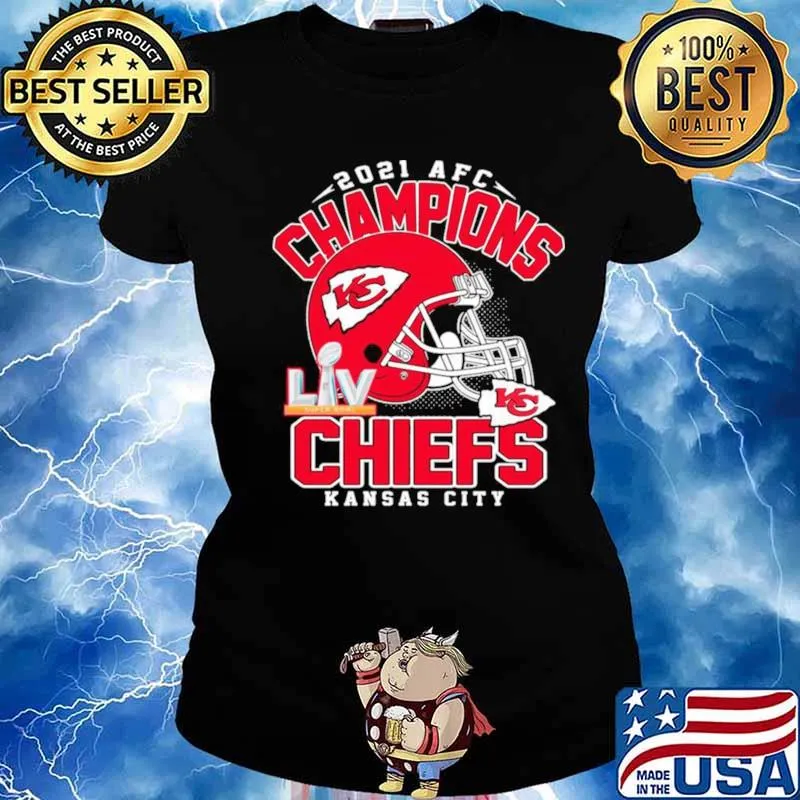 Super Bowl 2021 Kansas City Chiefs NFL Sports Football Logo s Ladies tee
