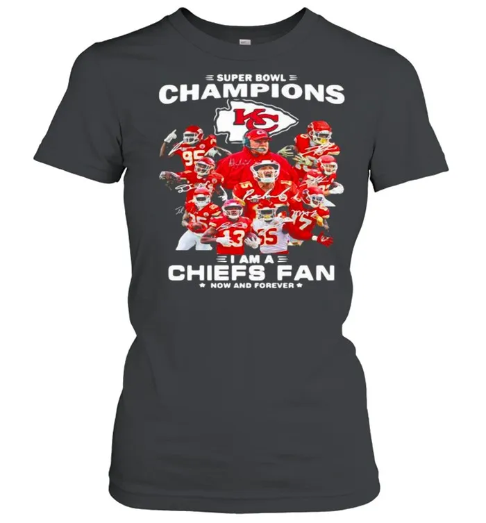 Super Bowl Champions 2021 I Am A Chiefs Fan Now And Forever Signature shirt - Image 2