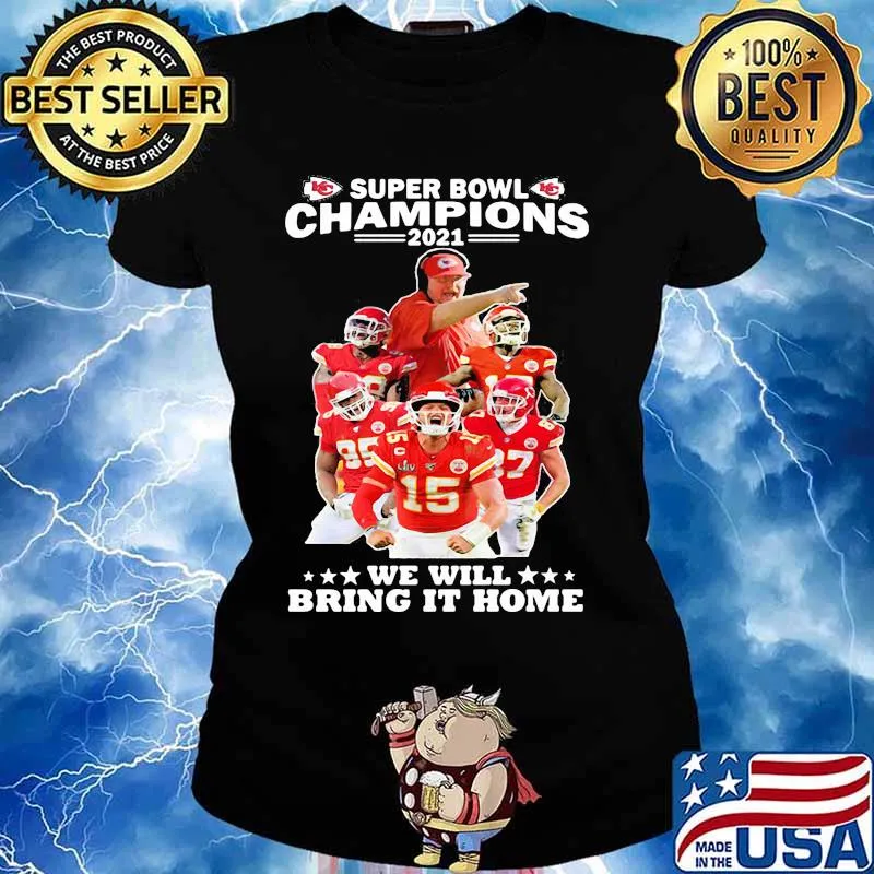 Super Bowl Champions We Will Bring It Home Logo Team Shirt Ladies tee