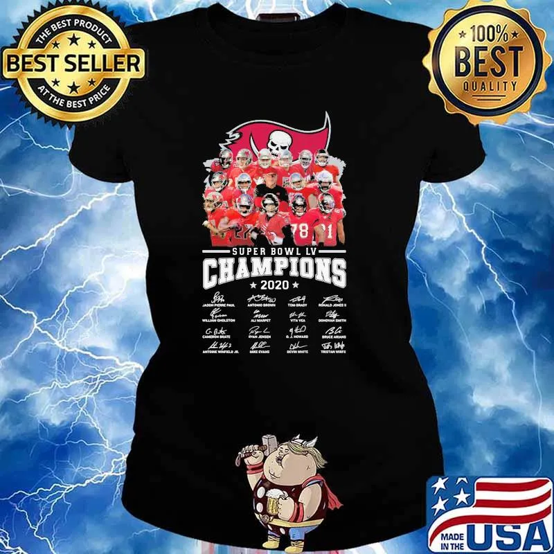 Super Bowl LV Champion 2020 Tampa Bay Buccaneers Rugby Shirt Ladies tee