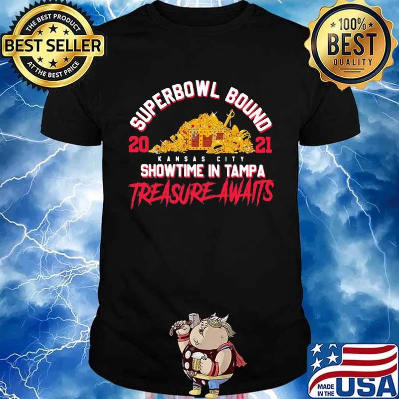 Superbowl Bound Showtime In Tampa Treasure Awaits Kansas City Chiefs Gold Shirt