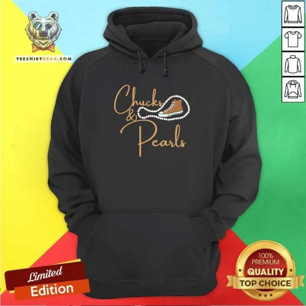 Suspicious Kamala Harris Chucks And Pearls Orange 5 Converse Shirt - Image 5