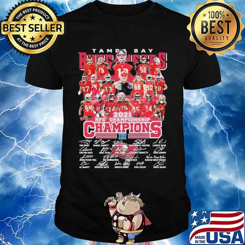 Tampa Bay Buccaneers 2021 Nfc Championship Champions Signature Shirt