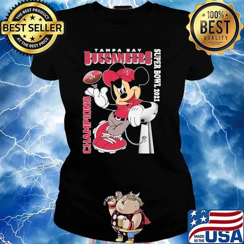 Tampa Bay Buccaneers Super Bowl 2021 Champion Micky Mouse Shirt Ladies tee