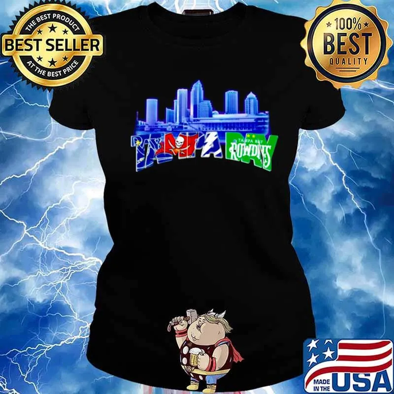 Tampa Bay Lightning Tampa Bay Buccaneers Tampa Bay Rays and Tampa Bay Rowdies s Ladies tee
