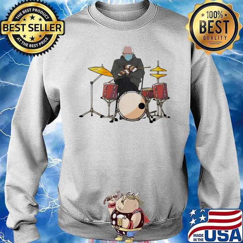 Teacher Life Old Man Wear Mask Covid 19 Drumming Shirt Sweater