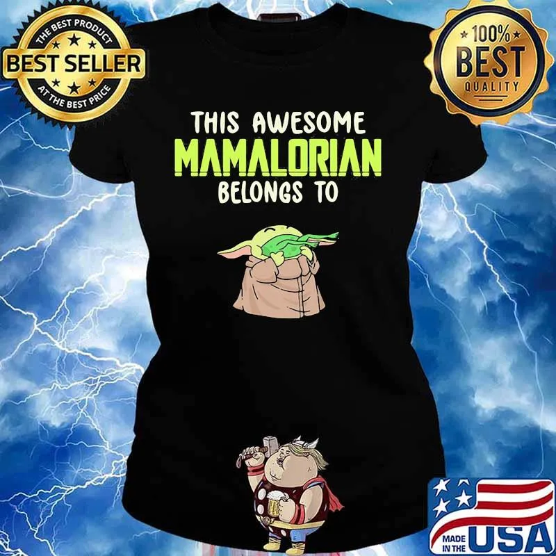 This Awesome Mamalorian Belongs To Jack Baby Yoda Shirt Ladies tee