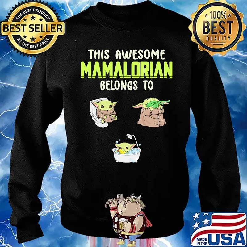 This Awesome Mamalorian Belongs To Jack Chloe Jugtin Baby Yoda Shirt Sweater