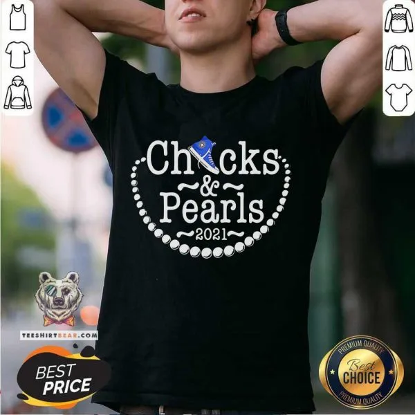 Thoughtful Kamala Harris Chucks And Pearls 2021 Blue Converse Shirt