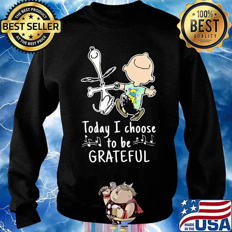 Today I Choose To Grateful Snoopy And Charlie Brown Shirt Sweater