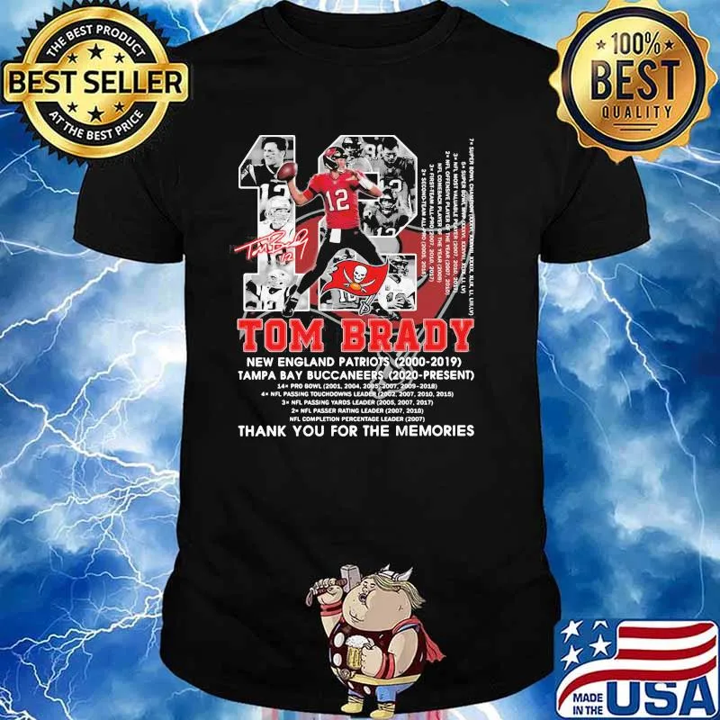 Tom Brady Tampa Bay Buccaneers Thank You For The Memories Shirt Unisex