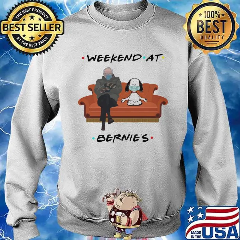 Weekend At Bernie’s Snoopy And Old Man Wear Mask Teacher Life Covid 19 Shirt Sweater