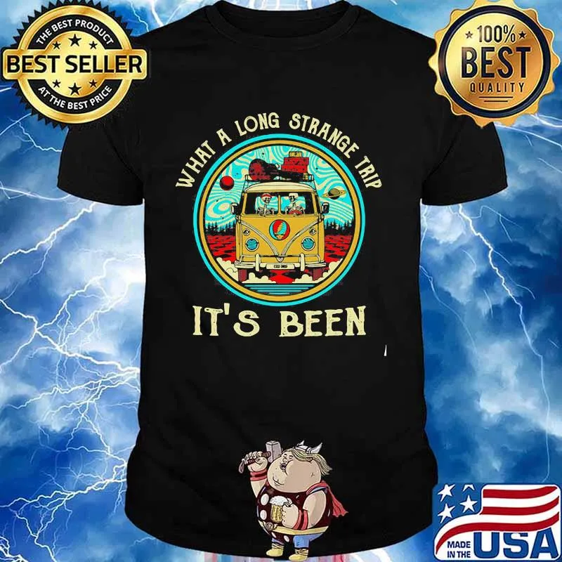 What A Long Strange Trip It’s Been Skull Riding Car Grateful Dead Shirt