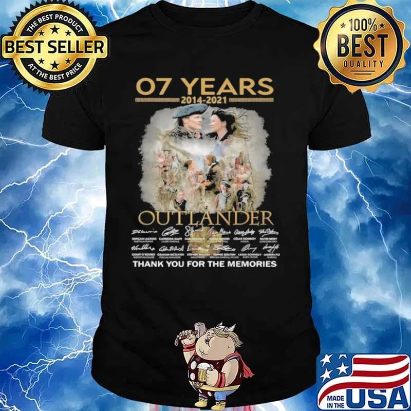 07 Years 2014 2021 Outlander Signatures Thank You For The Memories Shirt