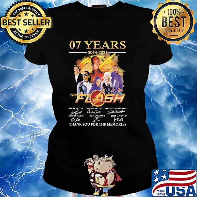 07 Years 2014 2021 The Flash Thank You For The Memories Signature Shirt Ladies tee