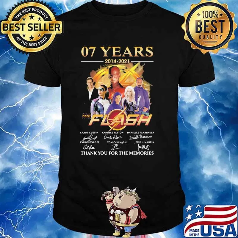07 Years 2014 2021 The Flash Thank You For The Memories Signature Shirt