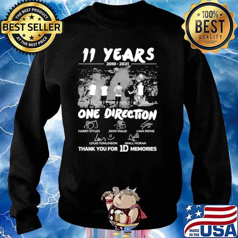 11 Years 2010 2021 One Direction Signature Thank You For 1D Memories Shirt Sweater