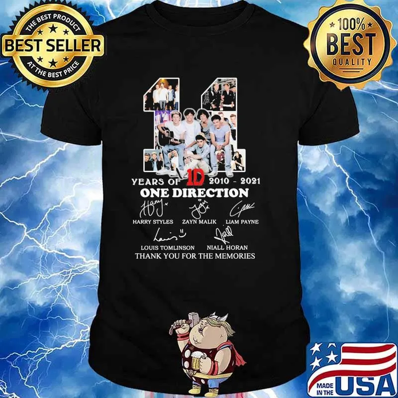 11 Years Of 2010 2021 One Direction Thank You For The Memories Signature Shirt