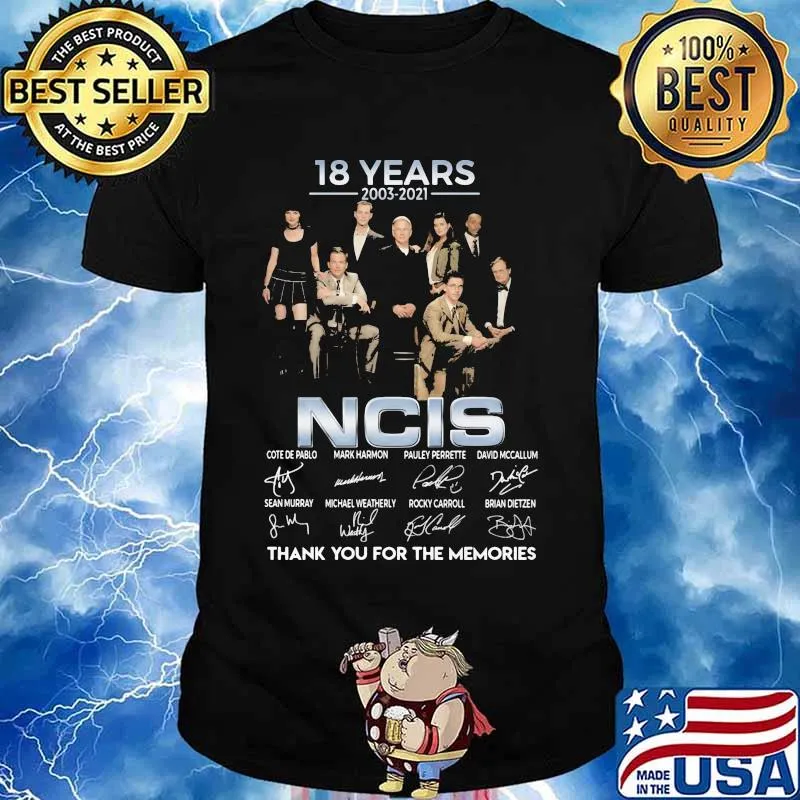 18 Years 2003 2021 Ncis Signature Thank You For The Memories Shirt