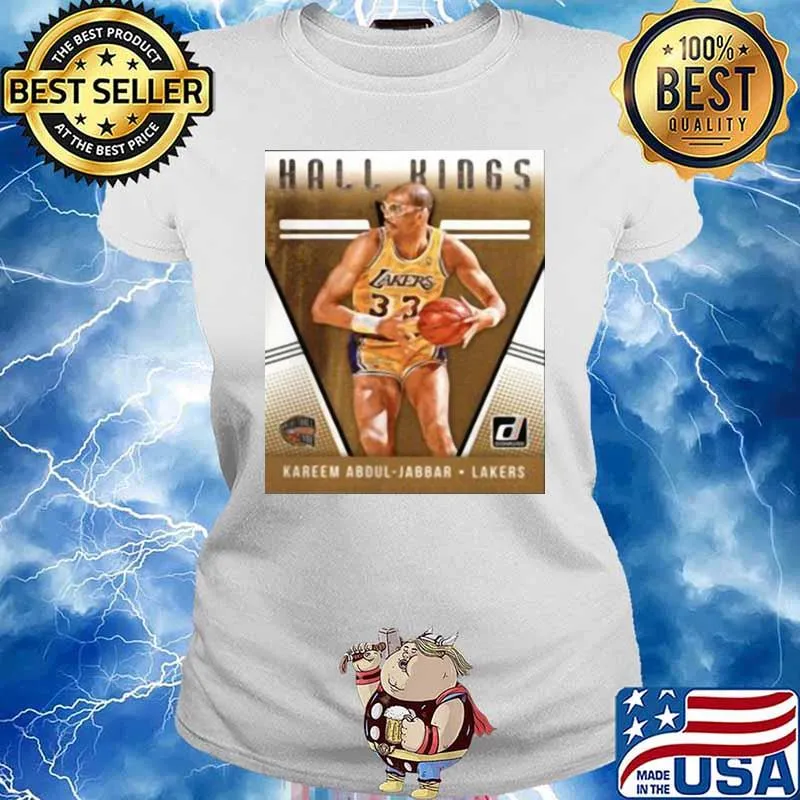 2018 2019 Donruss Hall Kings Basketball Card 12 Kareem Abdul Jabbar Los Angeles Lakers Shirt Ladies tee
