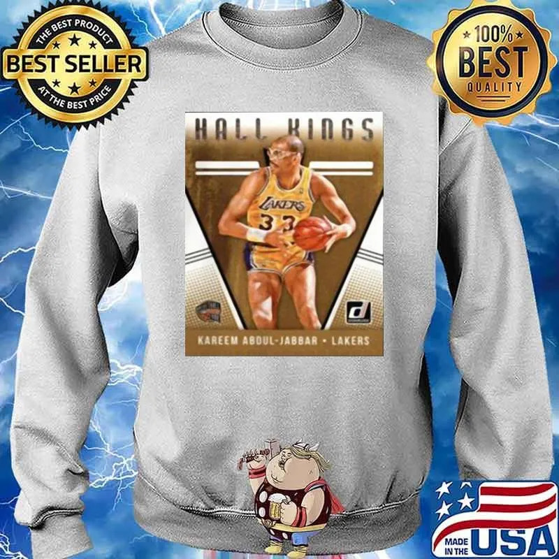 2018 2019 Donruss Hall Kings Basketball Card 12 Kareem Abdul Jabbar Los Angeles Lakers Shirt Sweater