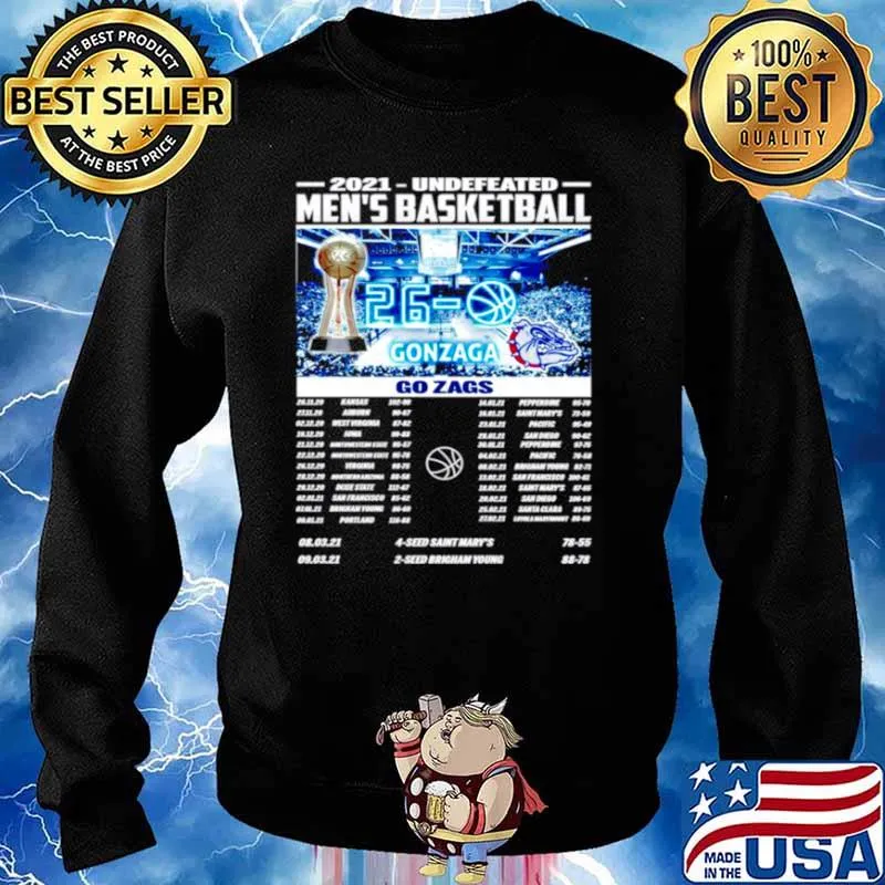 2021 undefeated men’s basketball Gonzaga Bulldogs Sweater
