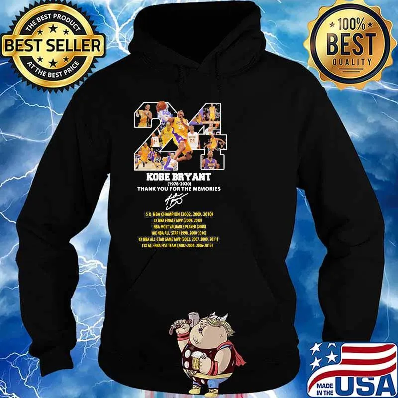 24 Kobe Bryant Thank You For The Memories Legend Football Shirt Hoodie