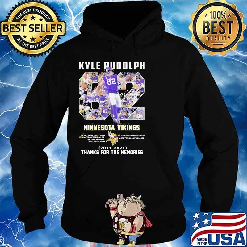 Kyle Rudolph Minnesota Vikings 2011 2021 Thanks For The Memories Shirt Hoodie