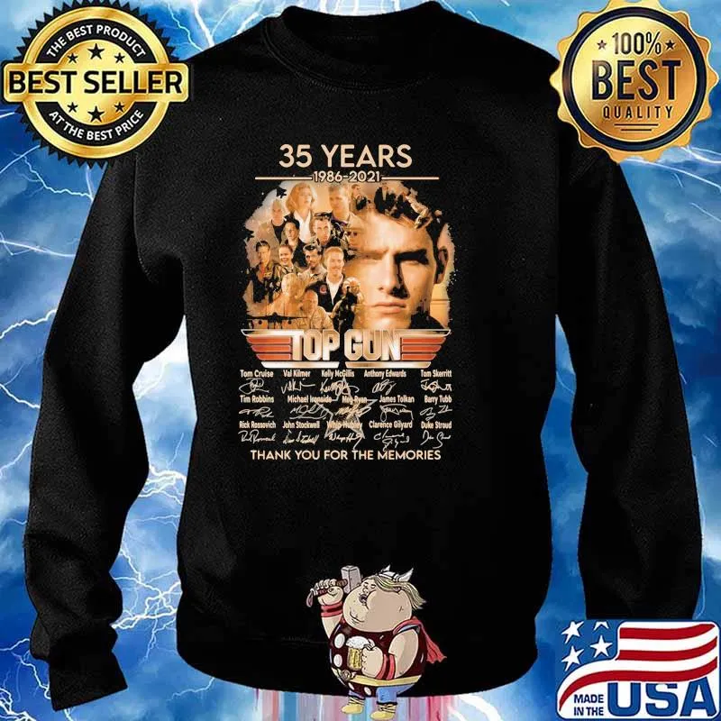 35 Years 1986 2021 Top Gun Thank You For The Memories Signature Shirt Sweater
