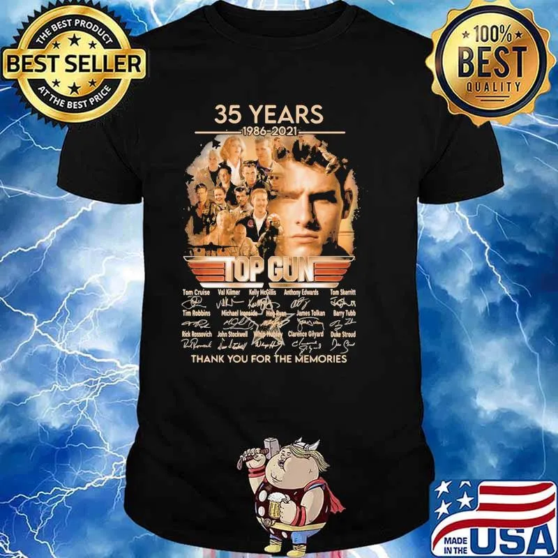 35 Years 1986 2021 Top Gun Thank You For The Memories Signature Shirt