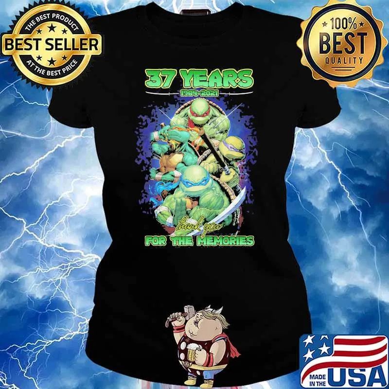 37 Years 1984 2021 Ninja Thank You For The Memories Shirt Ladies tee